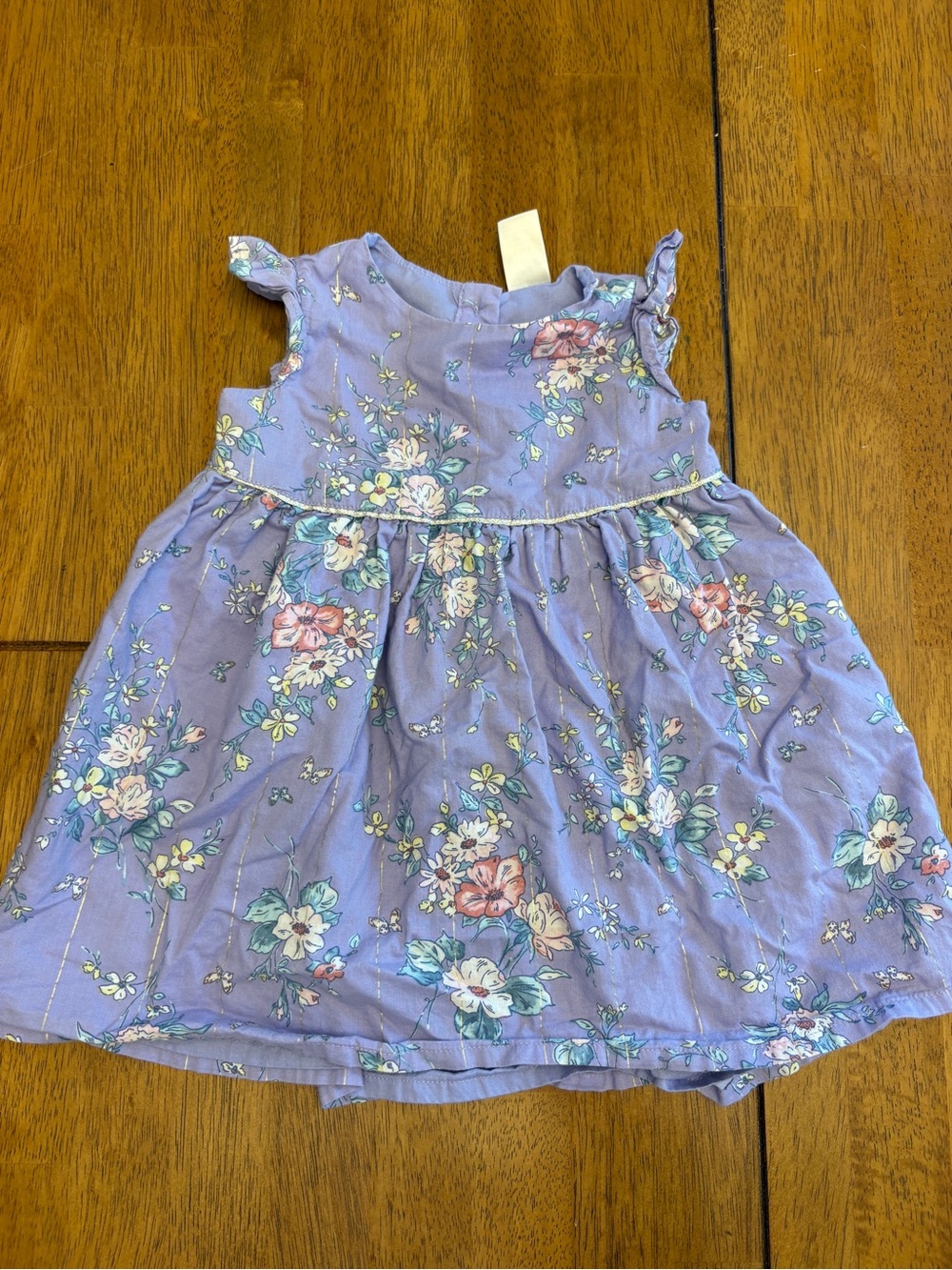 Baby Bgosh Purple Sleeveless Dress with Floral Design 18 months Toddler